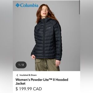 ❤️‍🔥sold❤️‍🔥Columbia Women's black omni heat Hooded Puffer Jacket - small